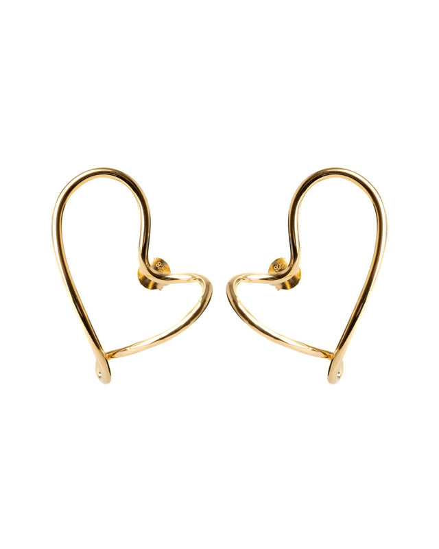 DANCING HEARTS EARRINGS - GOLD DANHE-EA-148 -GOLD BAR JEWELLERY 