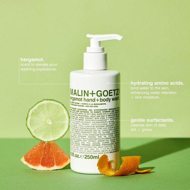 BERGAMOT HAND & BODY WASH HW-203-250 8.5OZ/250ML MALIN + GOETZ 