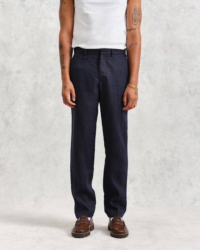 ALP TROUSERS - MIDNIGHT LINEN SS24-TRO-ALP-AXM-MID MIDNIGHT WAX LONDON 
