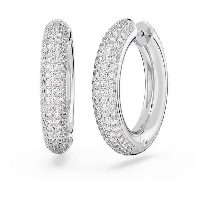 DEXTERA HOOP EARRINGS - WHITE/RHODIUM PLATED 5651392 CRE/RHS SWAROVSKI 