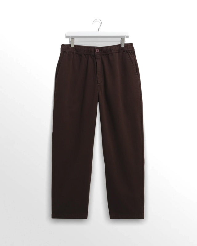 ORGANIC COTTON TROUSER - DARK BROWN AW25-TRO-KUR-BFK-DKB -DARK BROWN WAX LONDON 
