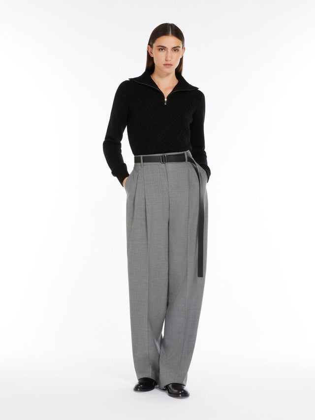 ETRA JUMPER WITH ZIP - BLACK 2426366042600 -10 MAX MARA 