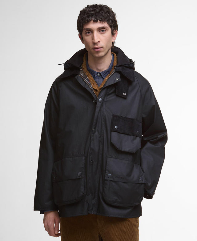 MODIFIED SOLWAY WAX JACKET - BLACK MWX2479BK71 -BLACK BARBOUR 