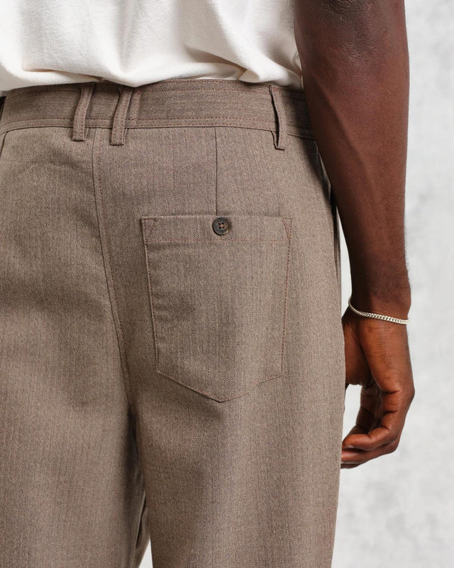 RALEIGH TROUSER CHEVRON - NATURAL AW24-TRO-PLE-AYH-NAT -NATURAL WAX LONDON 