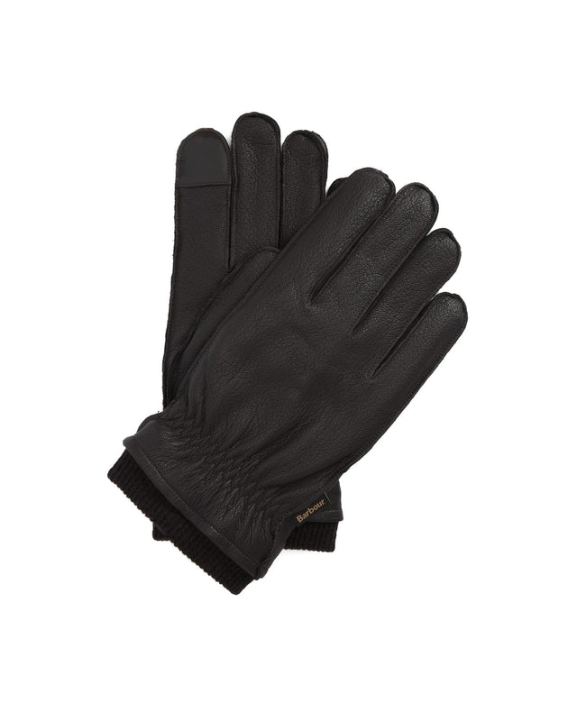 HIGHFIELD LEATHER GLOVES - DARK BROWN MGL0145BR91 -DARK BROWN BARBOUR 