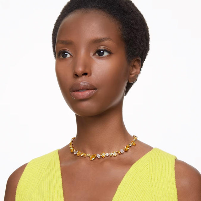 GEMA NECKLACE - YELLOW/GOLD-TONE PLATED 5652800 YEL/GOS SWAROVSKI 