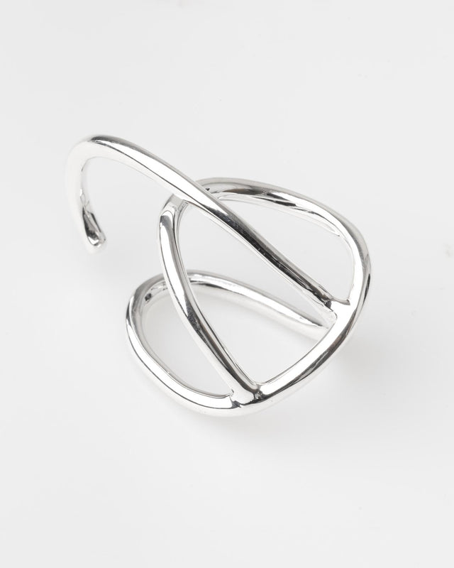 OSCILLATE EAR CUFF (SINGLE) - SILVER OSC-EA-92 -SILVER BAR JEWELLERY 