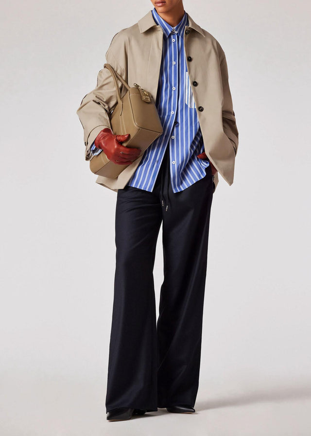 WOMEN'S COTTON TRAPEZE SHORT JACKET - STONE W1R-366J-N01934 63A Stone PAUL SMITH 