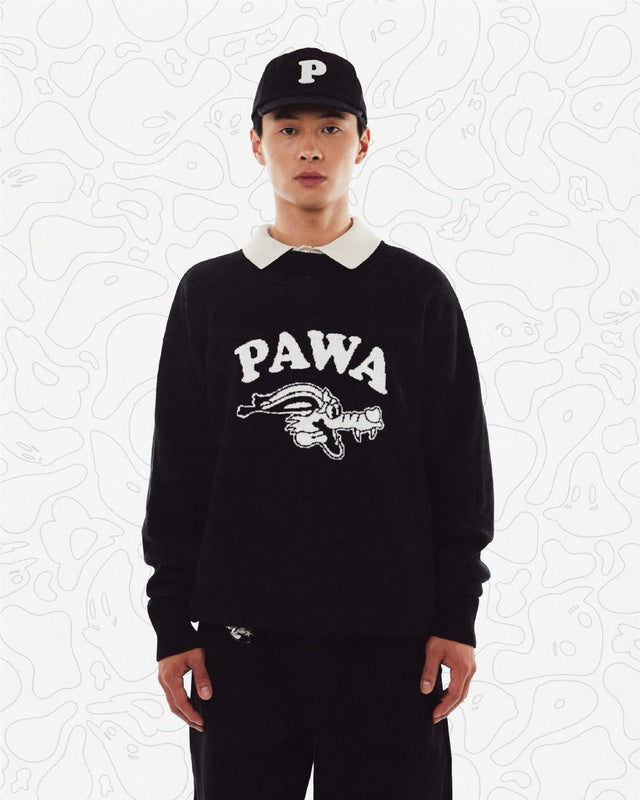 DOGGO KNIT SWEATER - BLACK P014  PAWA SPEED SPORTS 