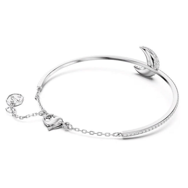 SUBLIMA BANGLE - WHITE/RHODIUM PLATED<BR/> 5666175 CRE/RHS SWAROVSKI 