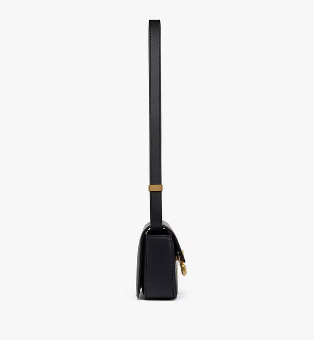 HIMMEL SHOULDER BAG IN SPANISH CALF LEATHER - BLACK MWSESAC06BK001 BLACK MCM 
