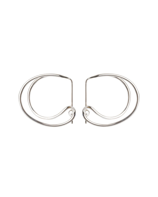 CROSSED PATHS EARRINGS - SILVER CRPA-EA-136 -SILVER BAR JEWELLERY 