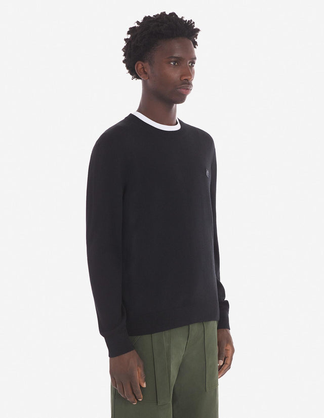 BOLD FOX HEAD PATCH REGULAR JUMPER - BLACK