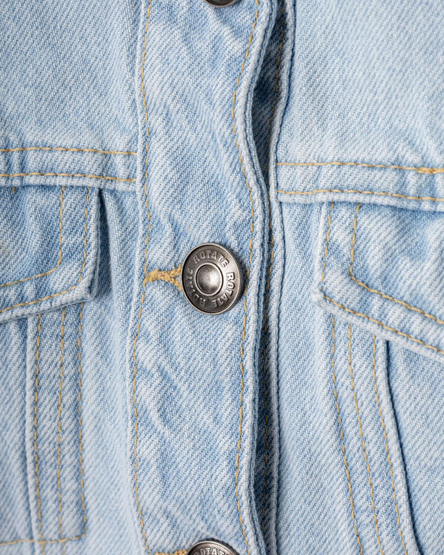 ROUND SLEEVE DENIM JACKET - LIGHT BLUE DENIM 1138261468 -1468 LIGHT BLUE DENIM ROTATE 