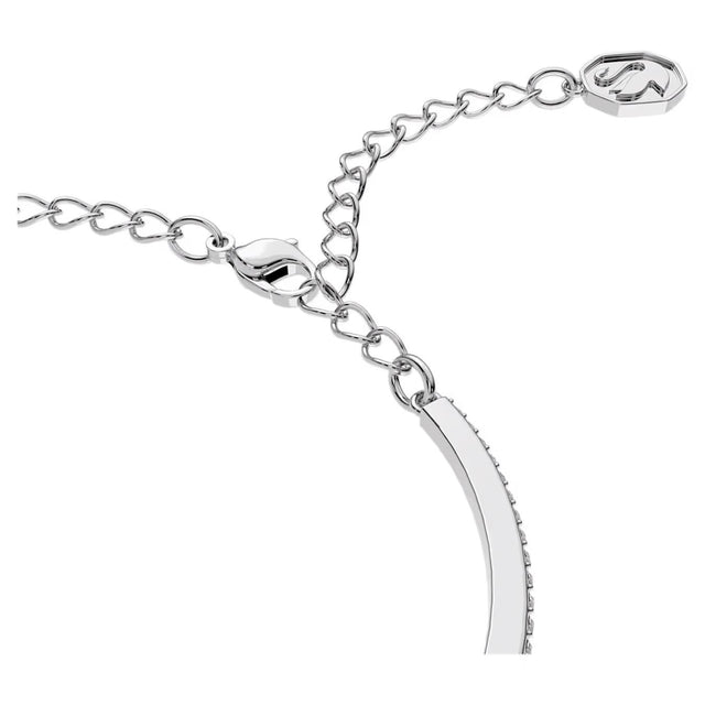 UNA BANGLE - WHITE/RHODIUM PLATED