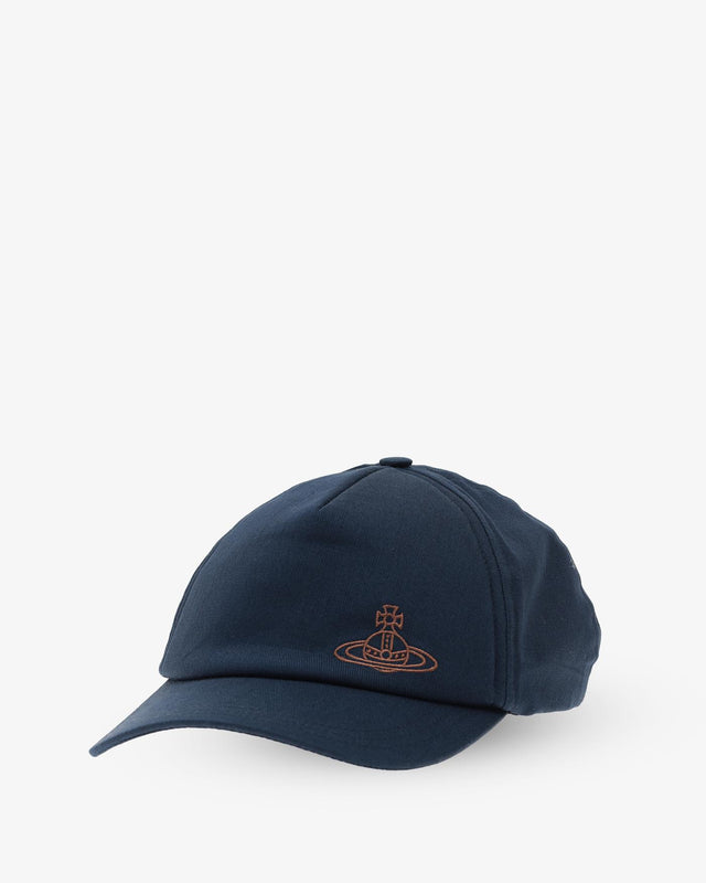 BASEBALL CAP UNI BRUSHED COTTON - DARK BLUE 81020019-W00DD-OL DARK BLUE Vivienne Westwood 
