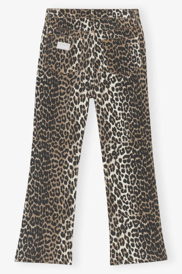 BETZY CROPPED JEANS - LEOPARD
