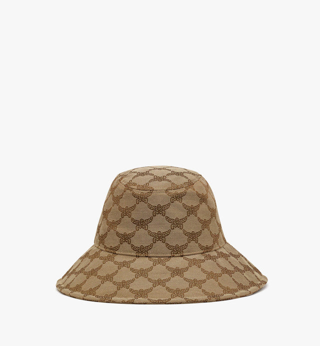BREITER ANGLERHUT IN LAURETOS-DENIM-JACQUARD - BEIGE MEHESMM02IG058 BEIGE MCM 