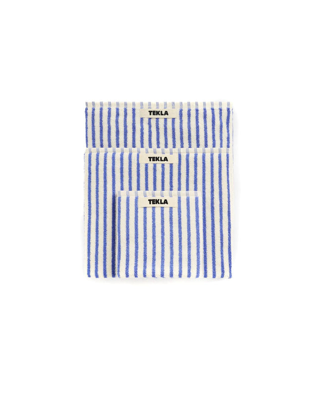 GUEST TOWEL - COASTAL BLUE STRIPES TT-CS30X50 -Coastal Blue Stripes TEKLA 