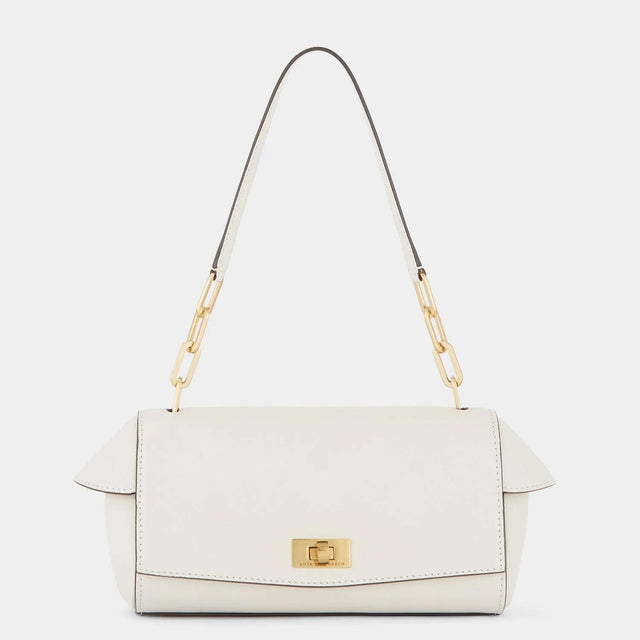 TUBE BAG - CHALK HIGH SHINE CAPRA 180900 CHALK HIGH SHINE CAPRA ANYA HINDMARCH 
