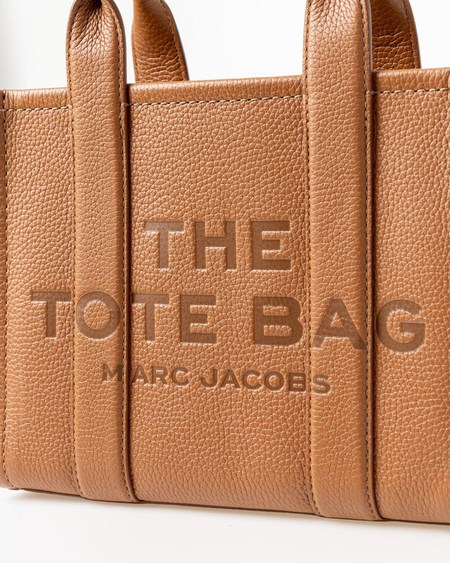 THE LEATHER SMALL TOTE BAG - ARGAN OIL