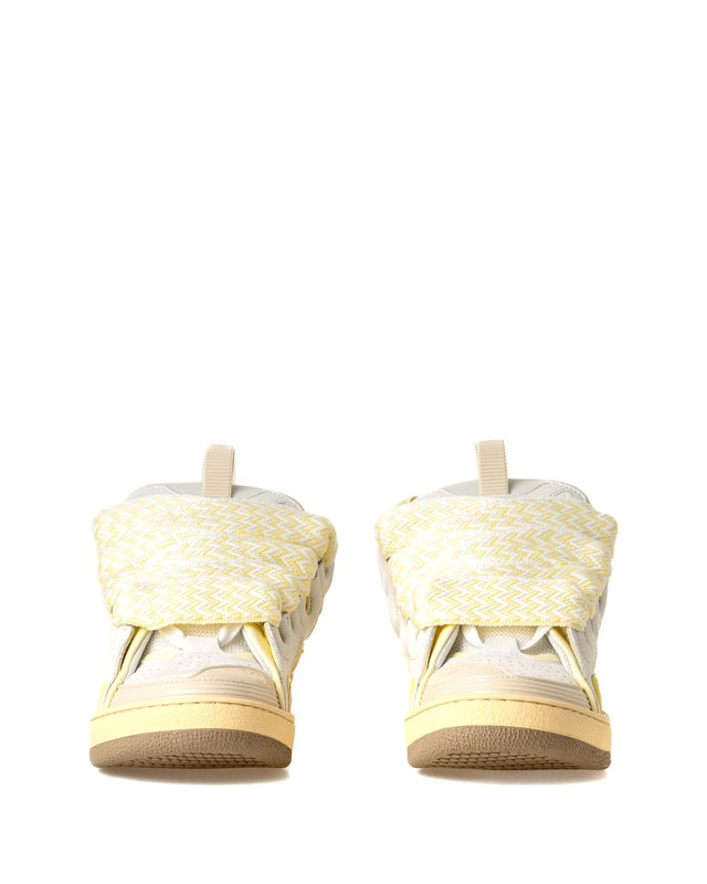 LEATHER CURB SNEAKERS - WHITE/ BEIGE FU-SKDK12-BICO-E25 -0005 WHITE/BEIGE LANVIN 