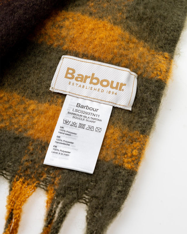 ISLA TARTAN BOUCLE SCARF - CLASSIC LSC0293TN11 -CLASSIC BARBOUR 