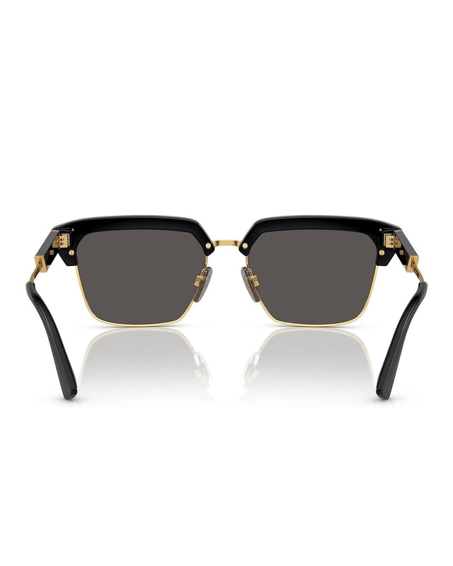 0DG6185 SUNGLASSES - BLACK,GOLD/DARK GREY 0DG6185 55501/87 DOLCE & GABBANA 