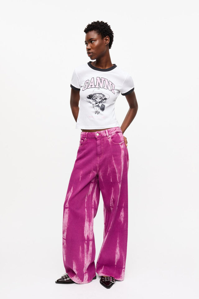 OVERDYED HEAVY DENIM MARRI - BOYSENBERRY J1671 -088 BOYSENBERRY GANNI 