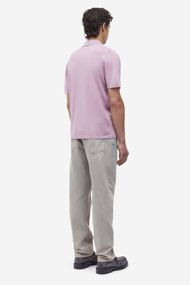 SAROWAN KNIT POLO - ORCHID HAZE M10000059 -ORCHID HAZE SAMSOE SAMSOE 