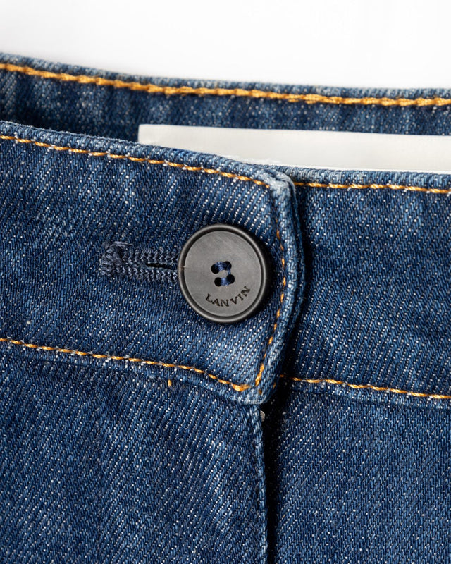 DARTED WIDE-LEG TROUSERS - MEDIUM BLUE RW-TR0316-D089-E25 -23 MEDIUM BLUE LANVIN 