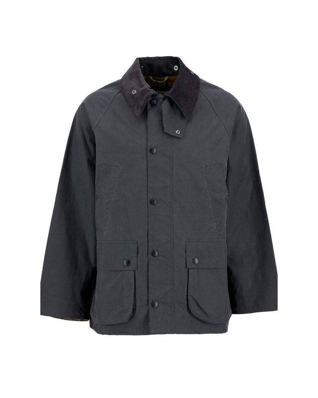 OVERSIZED BEDALE WAX JACKET - GREY MWX1679GY93 -GREY BARBOUR 