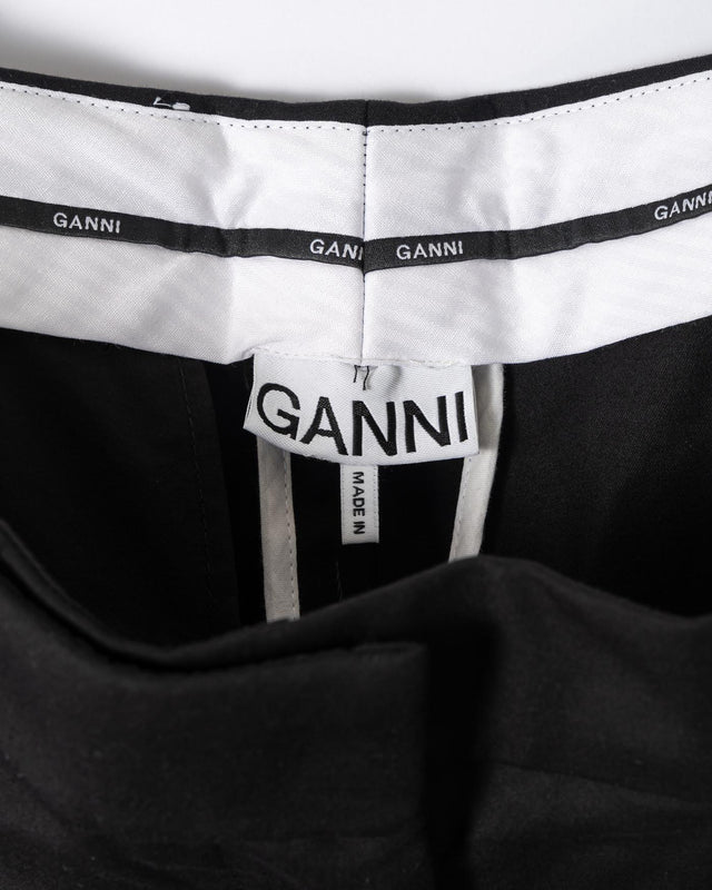 TAILORING MID WAIST PANTS - BLACK