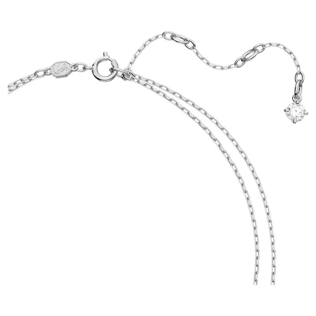 UNA LAYERED NECKLACE - BLUE/RHODIUM PLATED 5640557 FROMT/RHS SWAROVSKI 