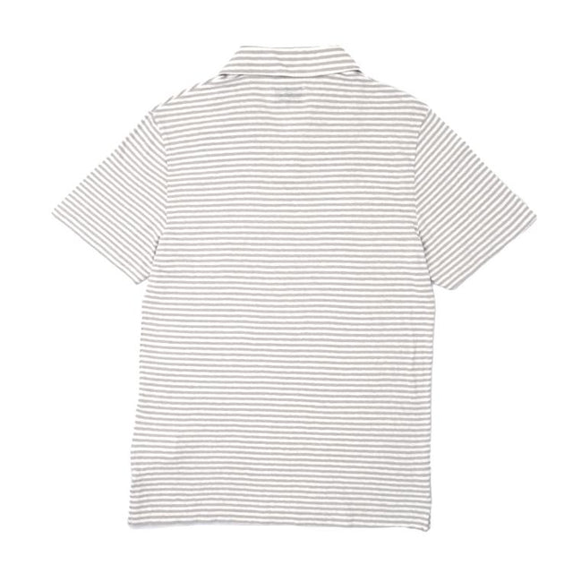 SIMON STRIPE POLO - HEATHER GREY/ ECRU S25MTEE225 -HEATHER GREY/ECRU OFFICINE GENERALE 
