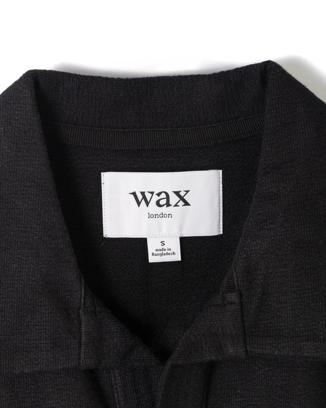 ATWOOD POLO SHIRT - BLACK SS24-POL-ATW-APF-BLK -BLACK WAX LONDON 