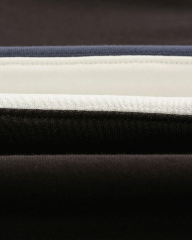 BOW STRIPED COTTON RUGBY SHIRT - BLACK AW24-LST-BOW-BLR-BKN -BLACK/NAVY WAX LONDON 