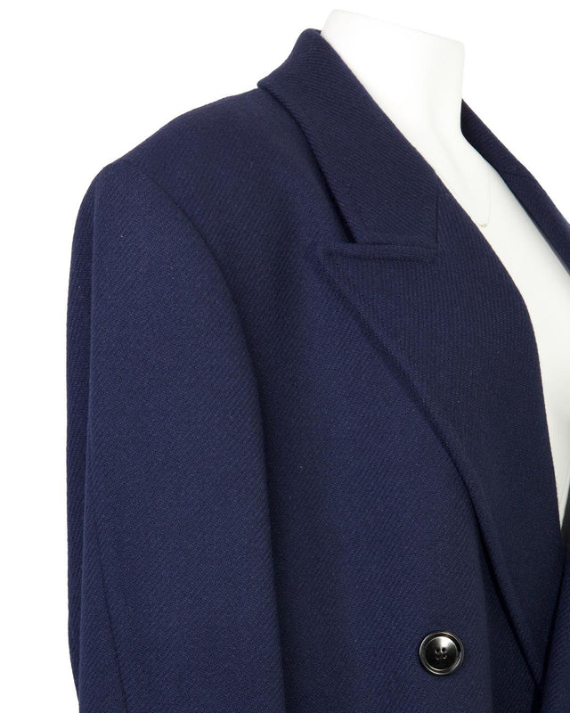 DOUBLE BREASTED OVERSIZED COAT - NIGHT BLUE HCO317.WV0016 -430 AMI PARIS 
