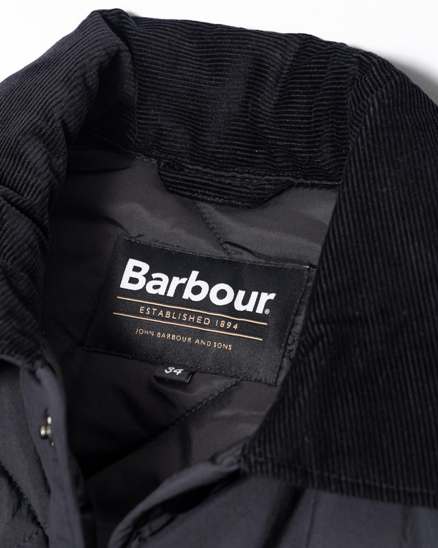 MODIFIED SHORT LIDDESDALE QUILTED JACKETED JACKET - BLACK MQU1866BK11 -BLACK BARBOUR 