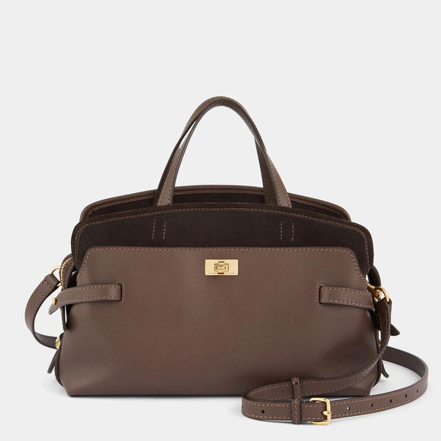 ANYA HINDMARCH 182225COFFE SUEDE