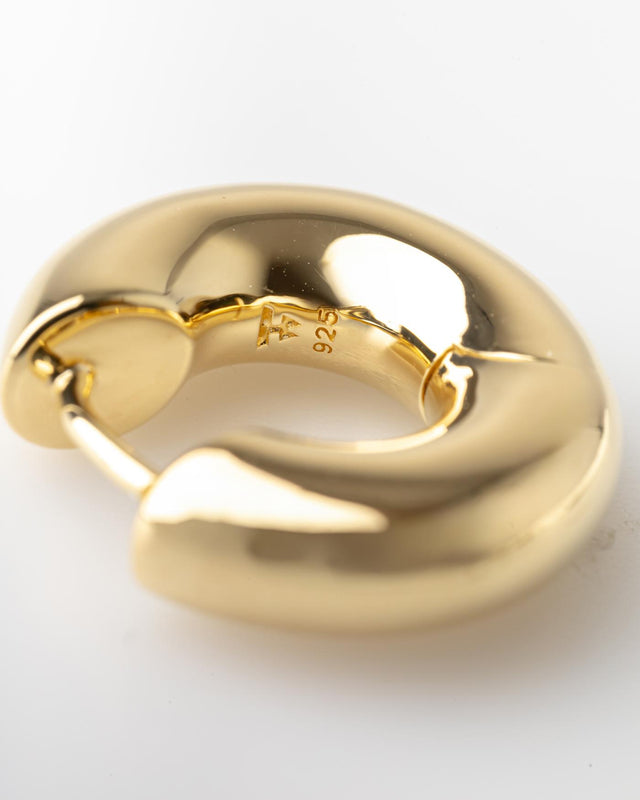 CHUNKY HOOPS SMALL - GOLD 100154 -GOLD TOM WOOD 