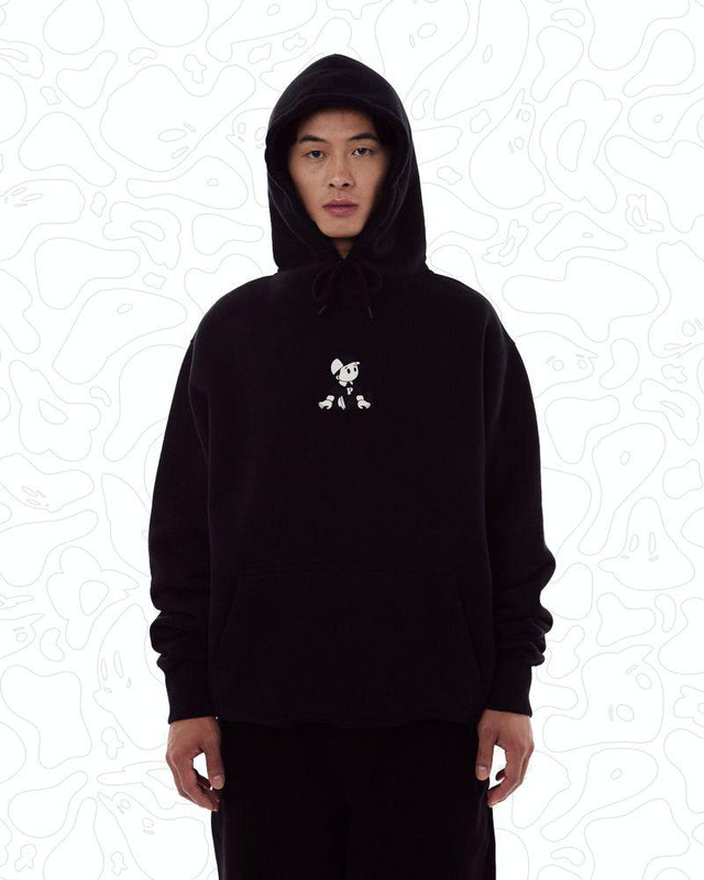 BOY HOODIE - BLACK P004 HOODIE  PAWA SPEED SPORTS 