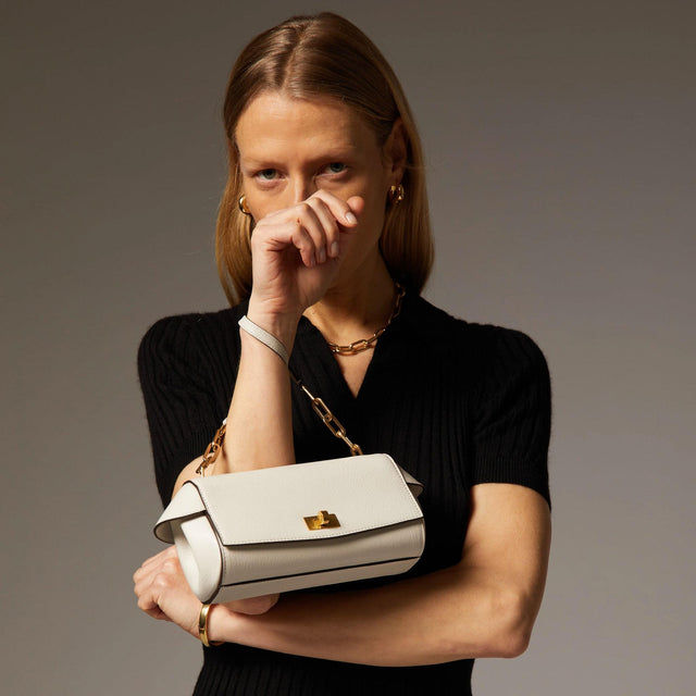 TUBE BAG - CHALK HIGH SHINE CAPRA 180900 CHALK HIGH SHINE CAPRA ANYA HINDMARCH 
