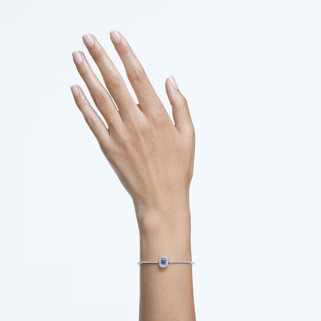 MILLENIA BANGLE - BLUE/RHODIUM PLATED