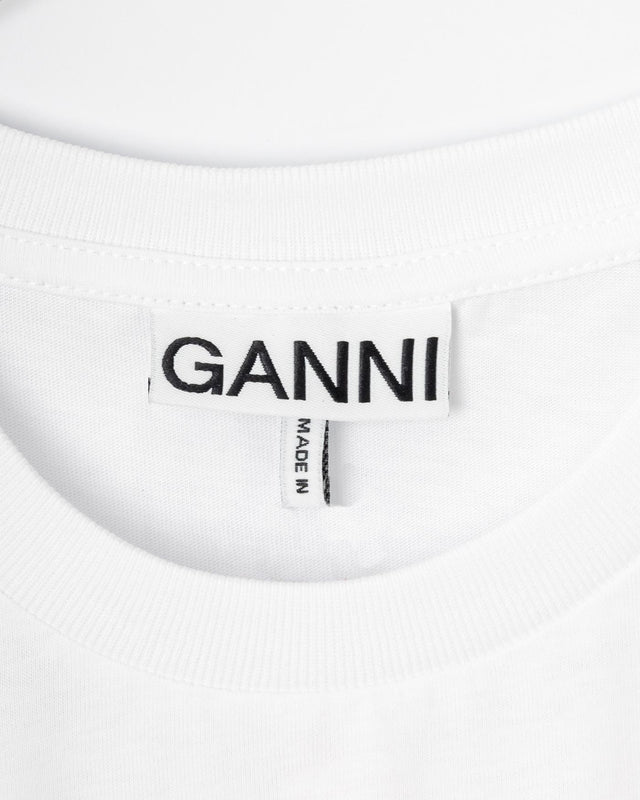 BASIC JERSEY CHERRY RELAXED T-SHIRT - BRIGHT WHITE T4004 -151 BRIGHT WHITE GANNI 