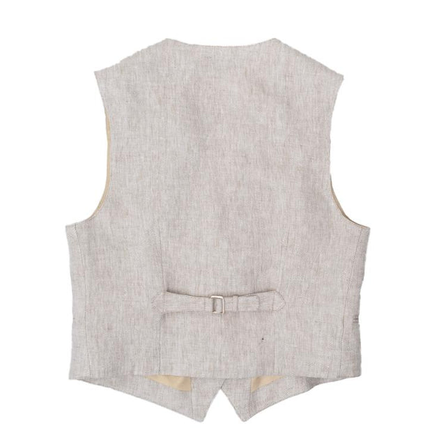 CLEORE LINEN WAISTCOAT - NATURAL S25WTLG405 -NATURAL OFFICINE GENERALE 