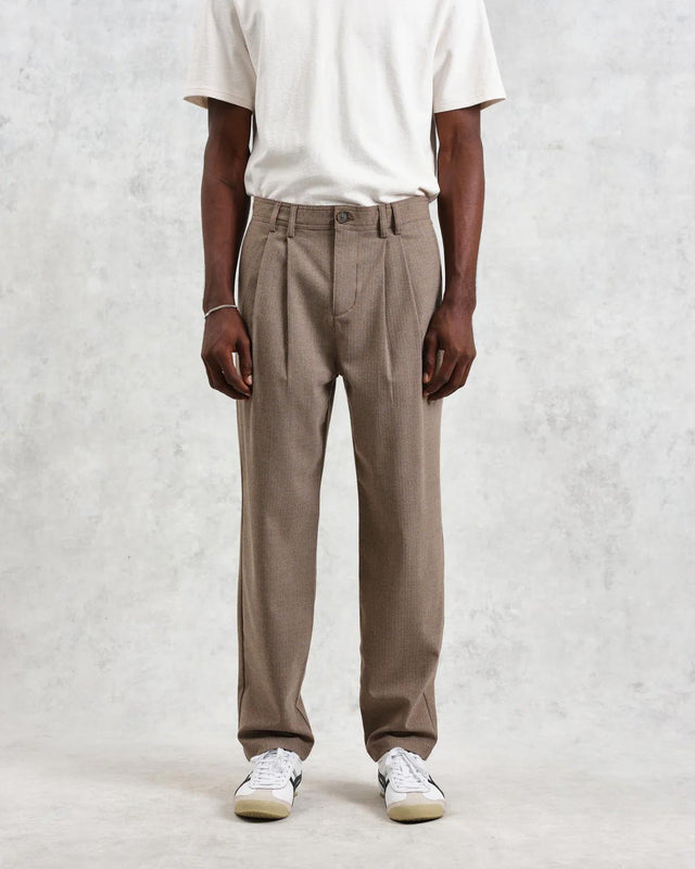 RALEIGH TROUSER CHEVRON - NATURAL AW24-TRO-PLE-AYH-NAT -NATURAL WAX LONDON 