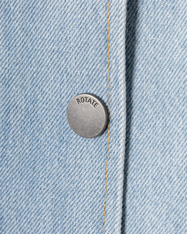 LACED DENIM JACKET - LIGHT BLUE DENIM 1141821468 -1468 LIGHT BLUE DENIM ROTATE 