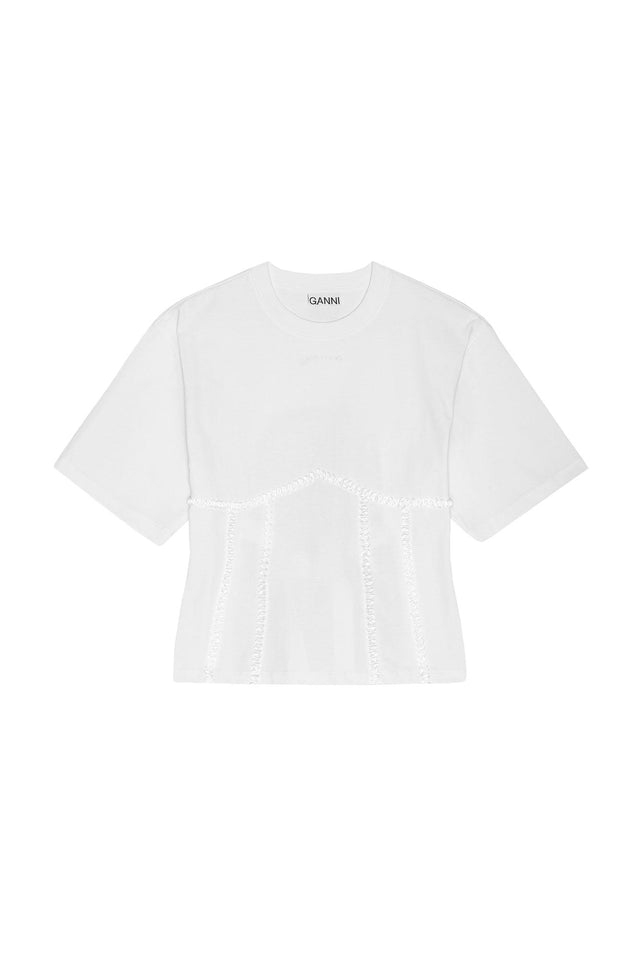 TIE BACK WAISTED T-SHIRT - BRIGHT WHITE