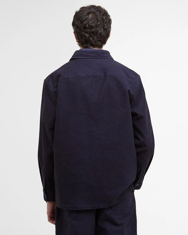 NEWBIRCH OVERSIZED COTTON SATEEN OVERSHIRT - NAVY MOS0437NY91 -NAVY BARBOUR 